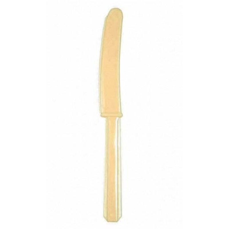 10 plastic knives Mila vanilla 17cm