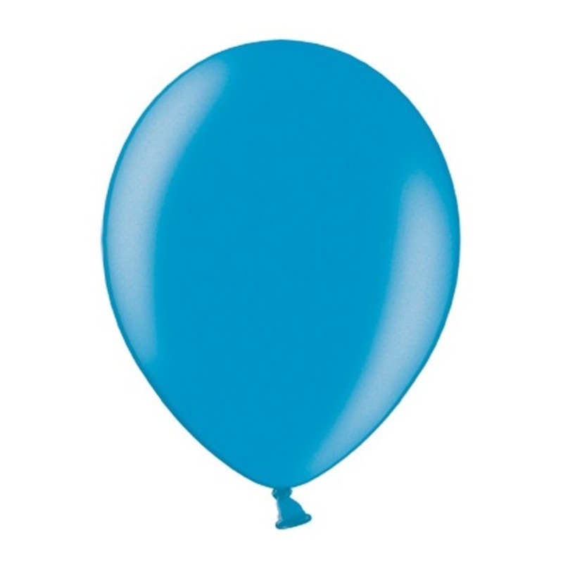 100 balloons metallic cyan 30cm