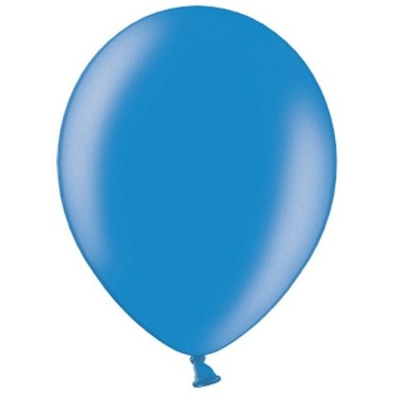 100 Celebration metallic balloons royal blue 29cm