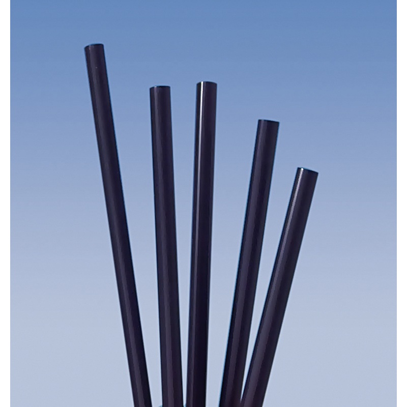 100 cheers party straws black 12.5cm