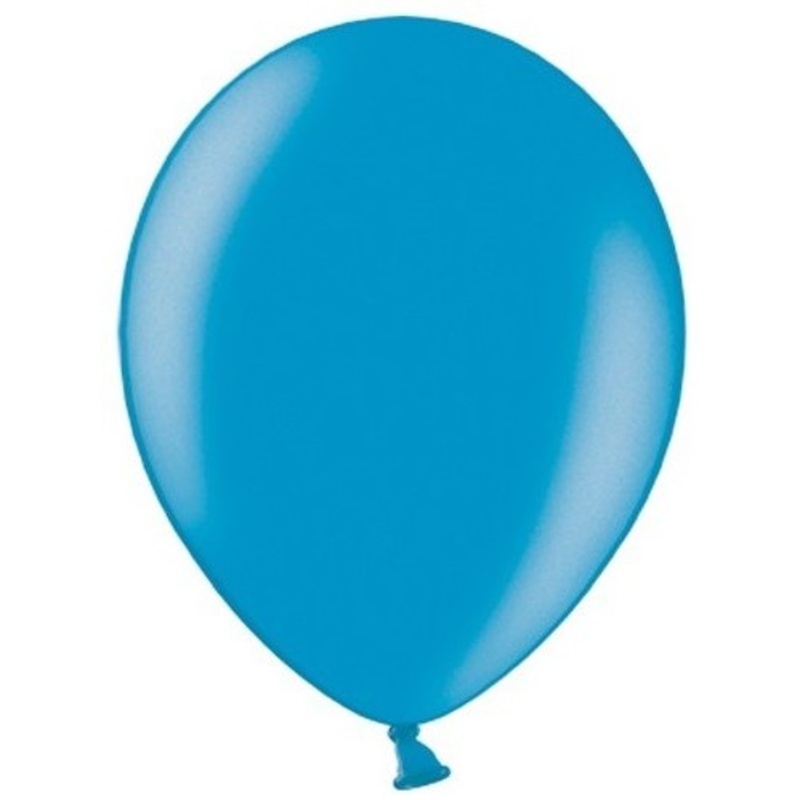 100 latex balloons Caribbean blue 30cm