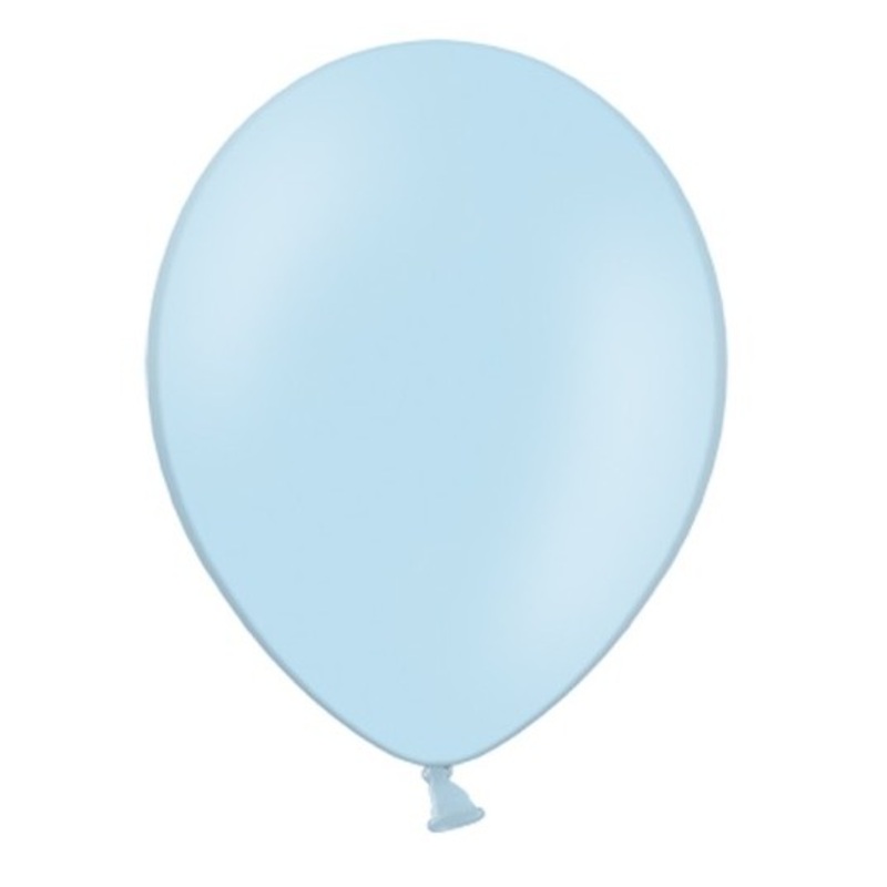 100 latex balloons pastel sky blue 25cm