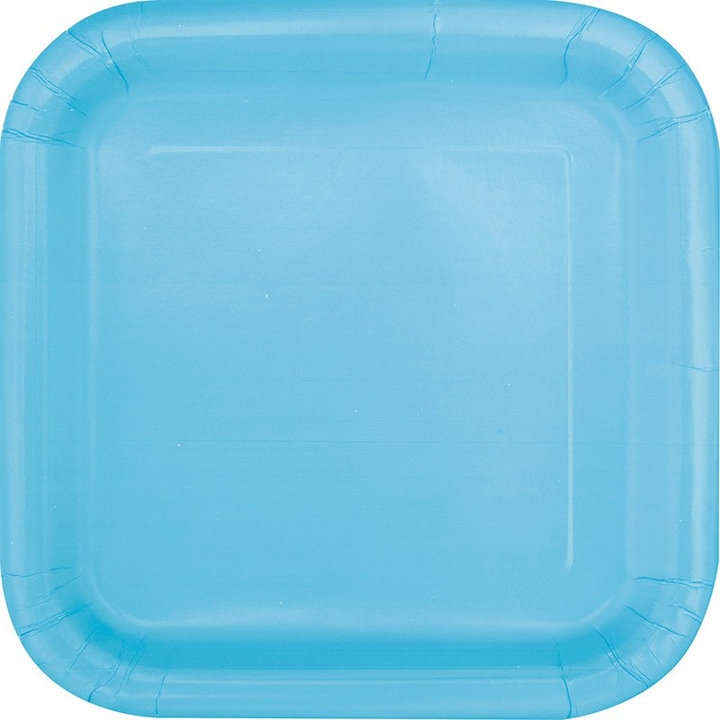 14 paper plates Vera light blue 23cm