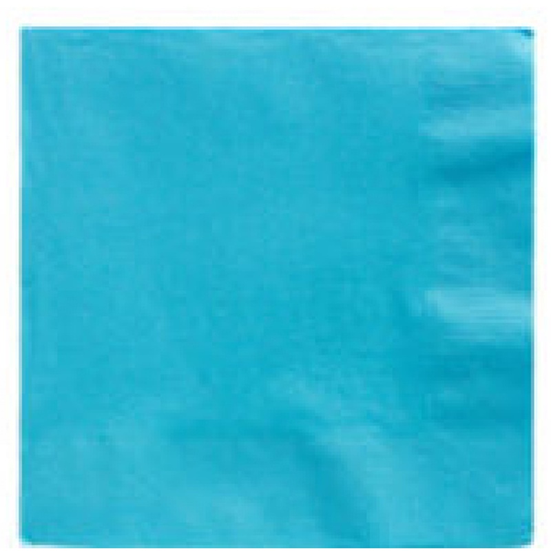 50 napkins in azure blue 33 x 33cm