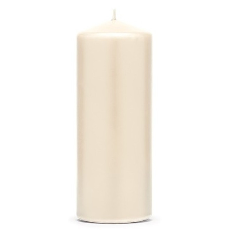 6 pillar candles Rio cream 15cm