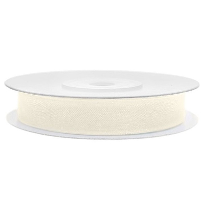 6m chiffon cream ribbon