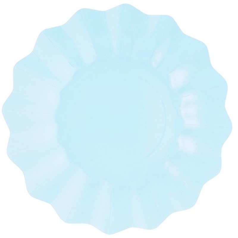 8 Light Blue Passion paper plates