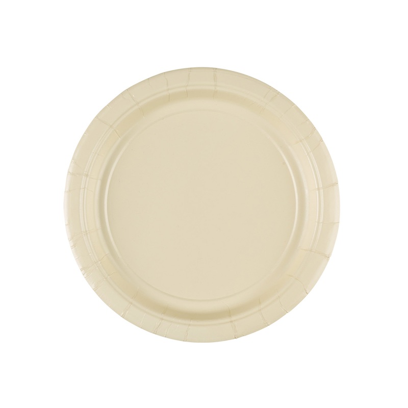 8 paper plates Mila vanilla 18cm