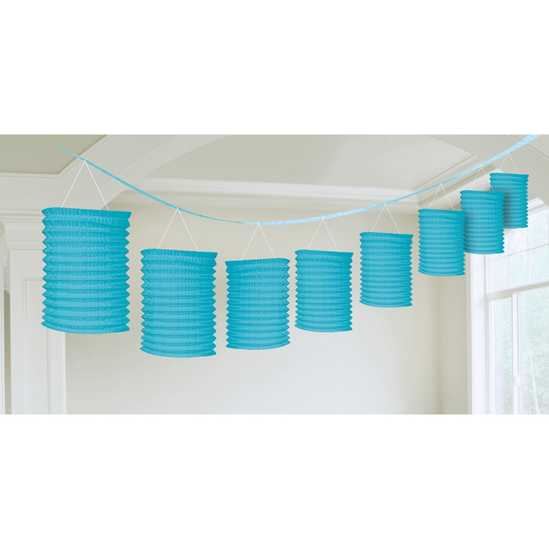 Azure paper lantern garland 3.65m