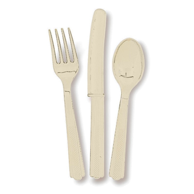 Cutlery set Vera ivory 18 pieces