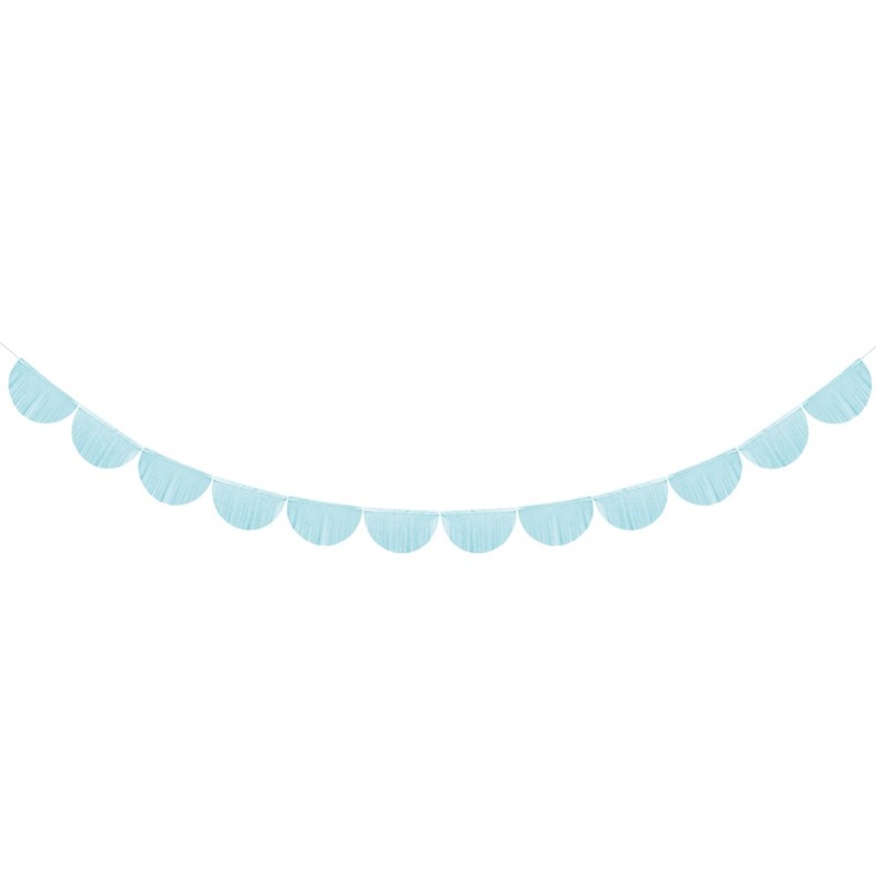 Fringe garland Alessia baby blue 3m x 20cm