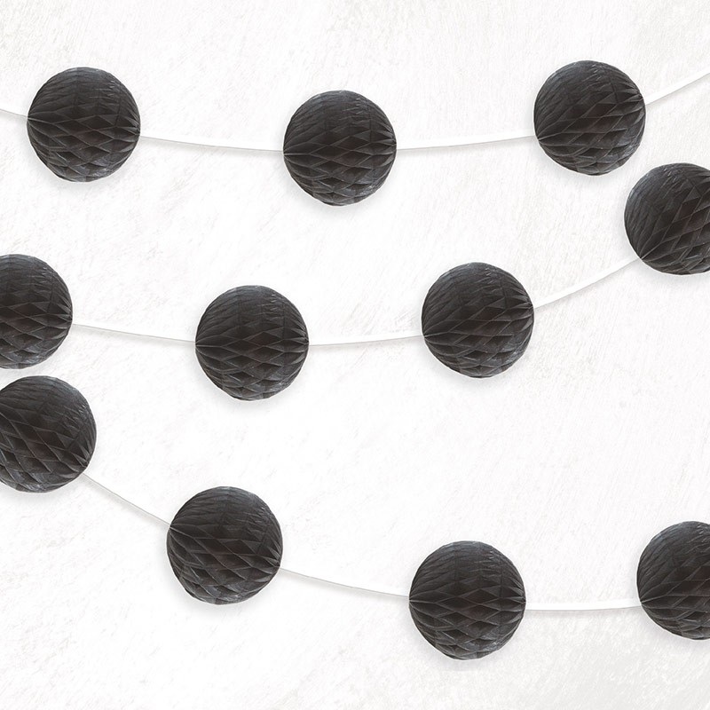 Honeycomb Garland Party Night Black 213cm