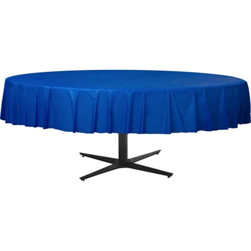 Plastic tablecloth royal blue 2.1m