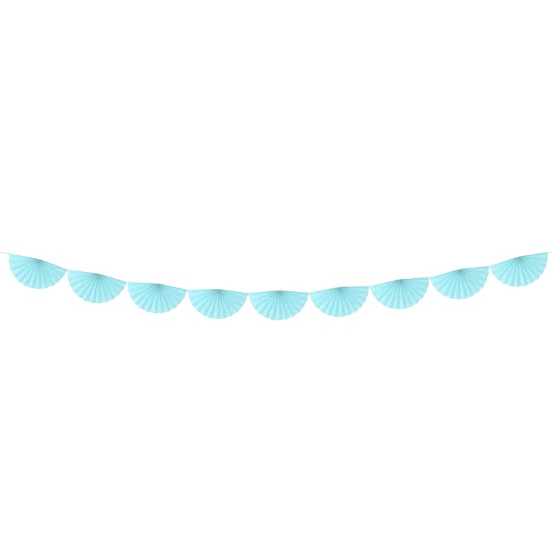Rosette garland Daphne ice blue 3m x 30cm