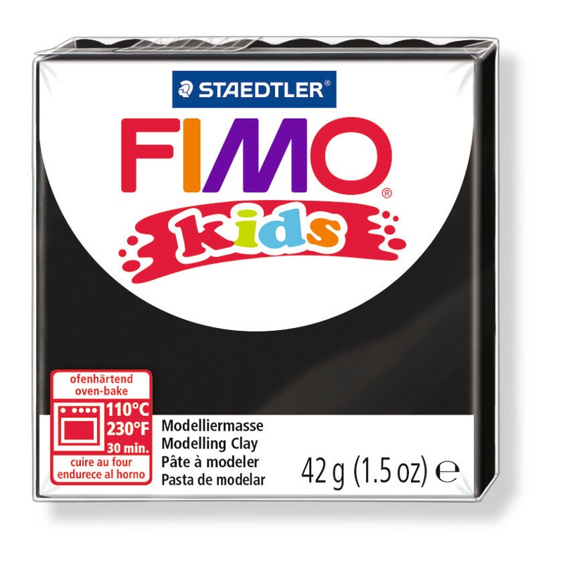 STAEDTLER FIMO Modelliermasse kids Normalblock schwarz 42g