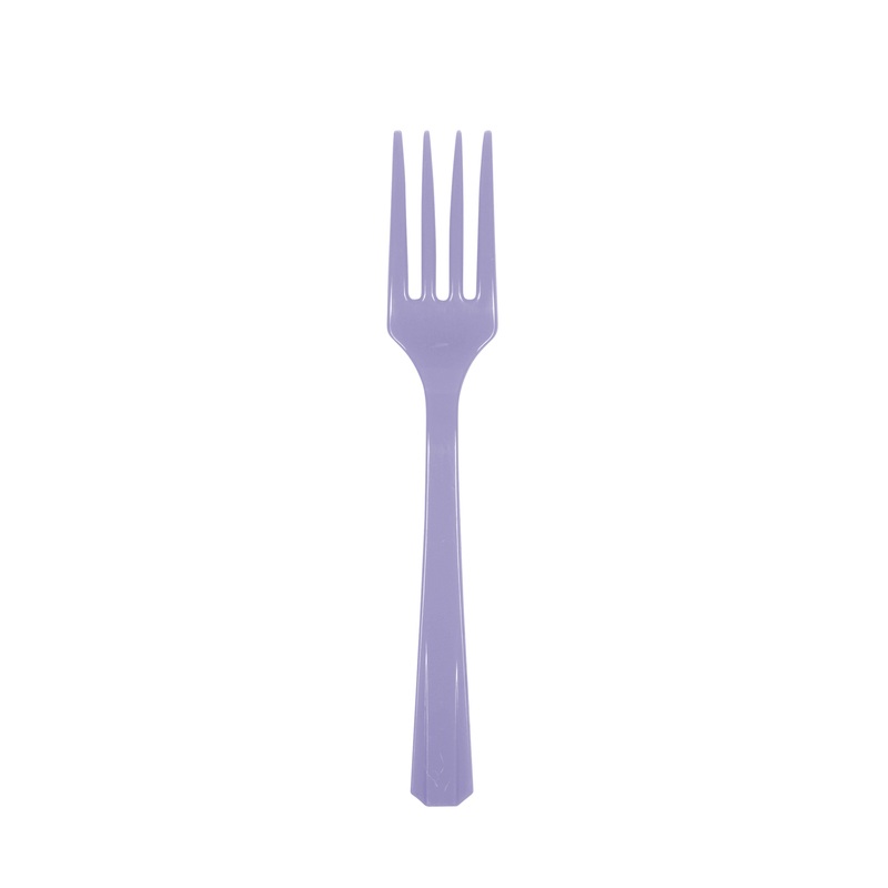20 Mila purple plastic forks