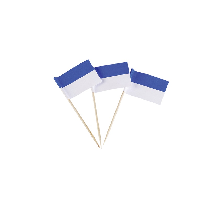 200 Schtzenfest flags party skewers blue-white 8cm