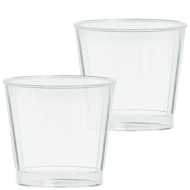 24 transparent plastic jars 266ml