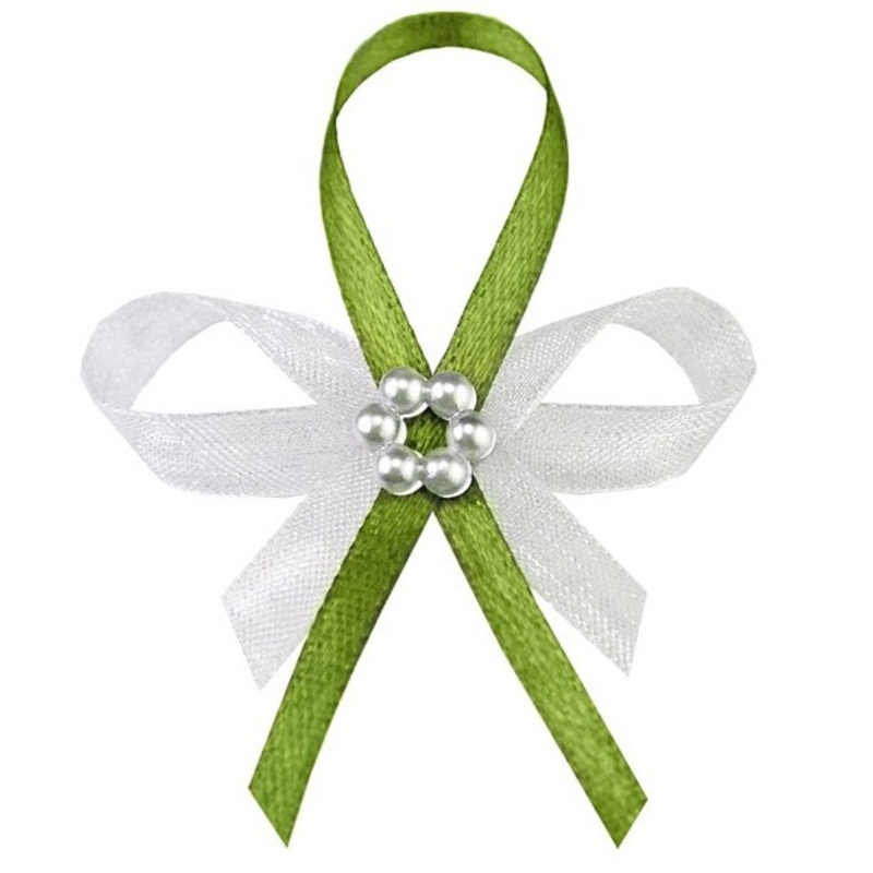 25 lapel loops white-green 6cm