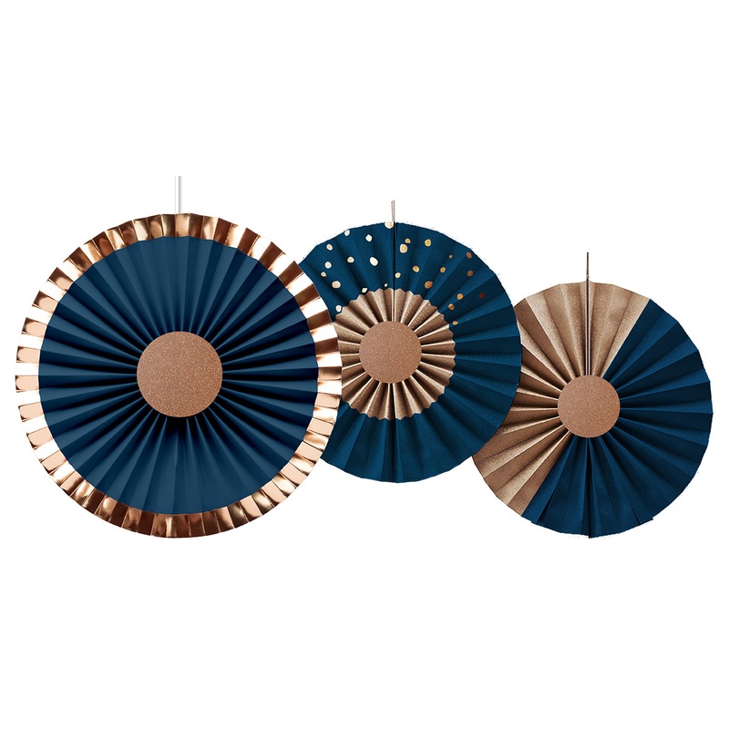 3 honeycomb balls Elegant blue