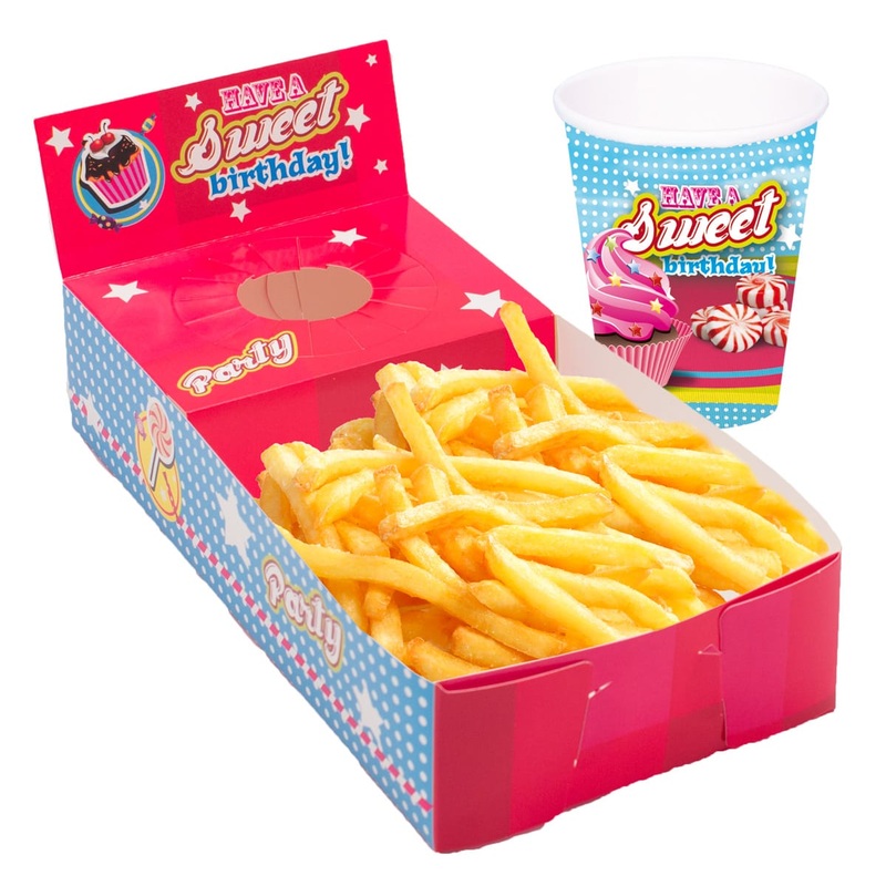 4 Sweet Surprise food trays 22.5cm