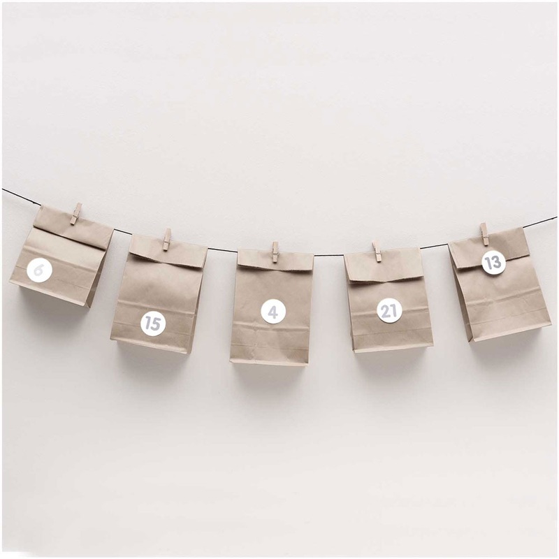 Advent calendar set gray