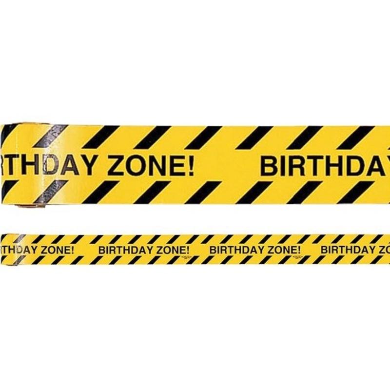 Attention birthday zone barrier tape 13m