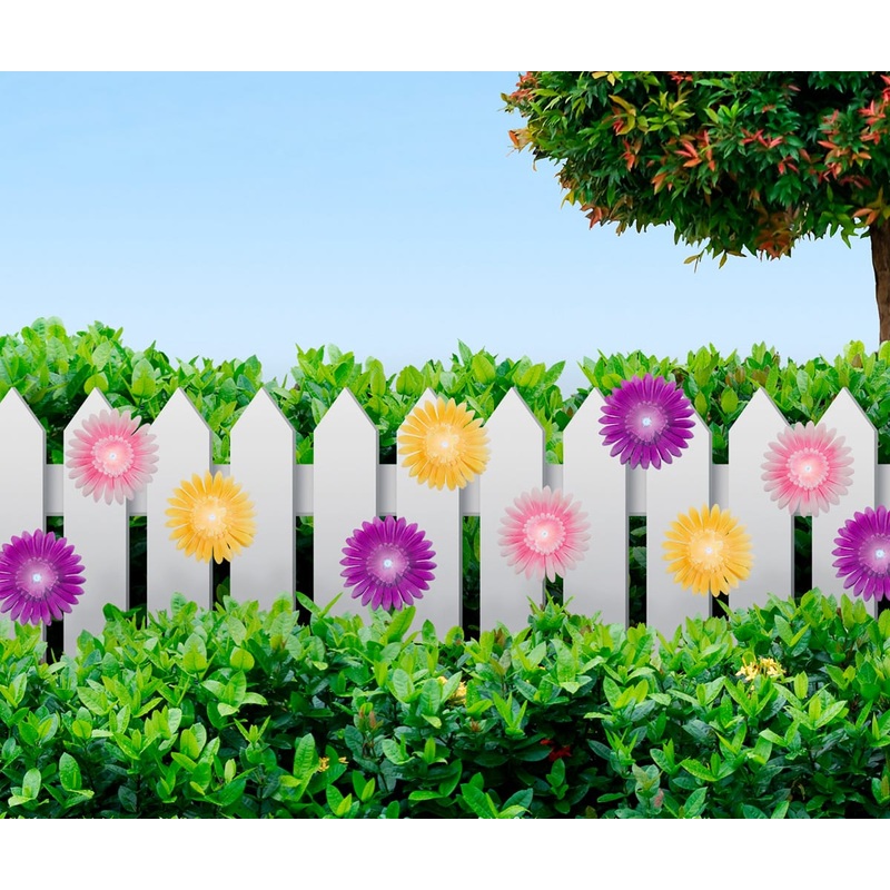 Colorful flowers LED light chain 1.9m