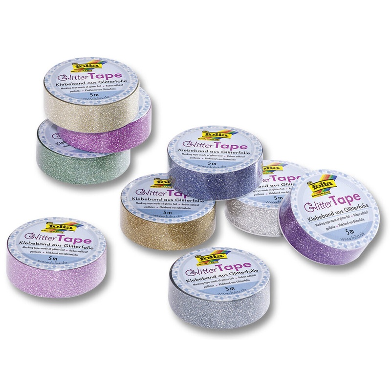 Glitzertape pink 15mmx5m