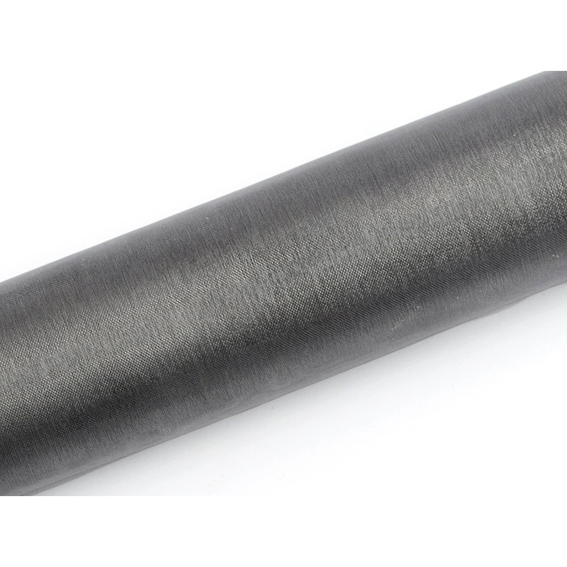 Organza fabric Julie anthracite 9m x 16cm