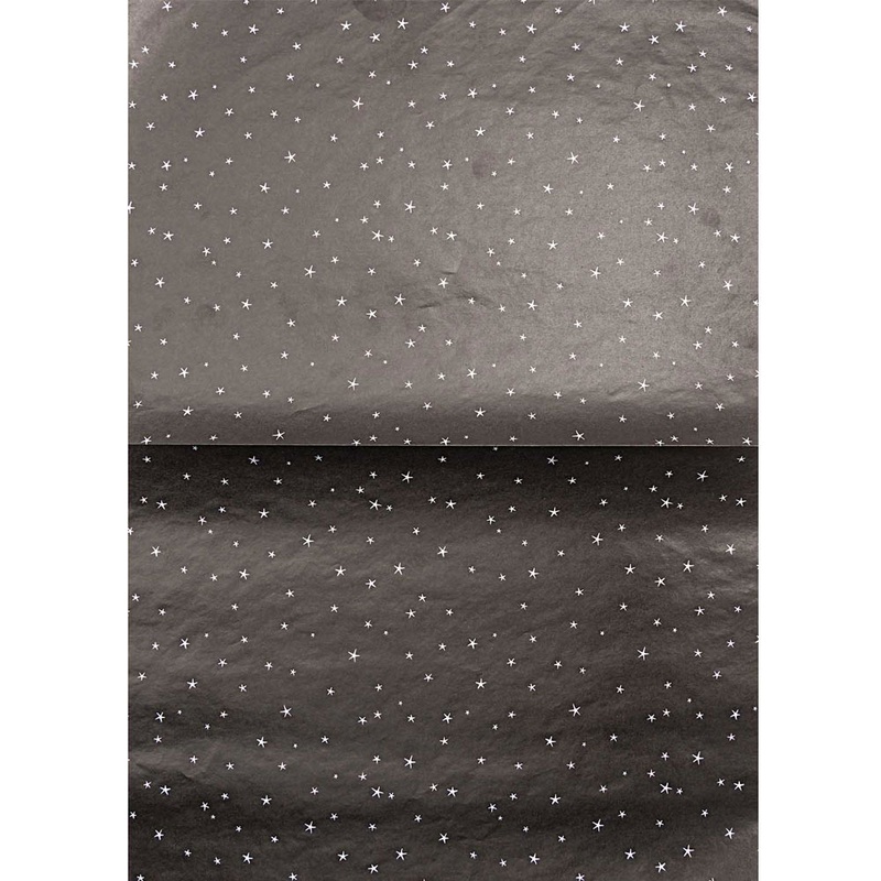 Paper patch paper sheet stars black 30x42cm