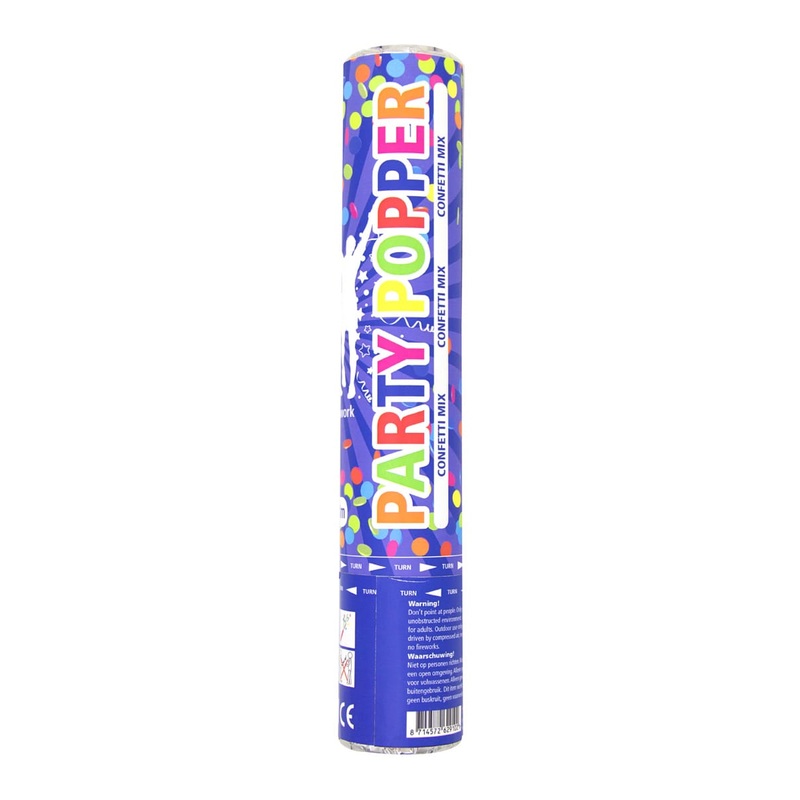Party popper colorful confetti