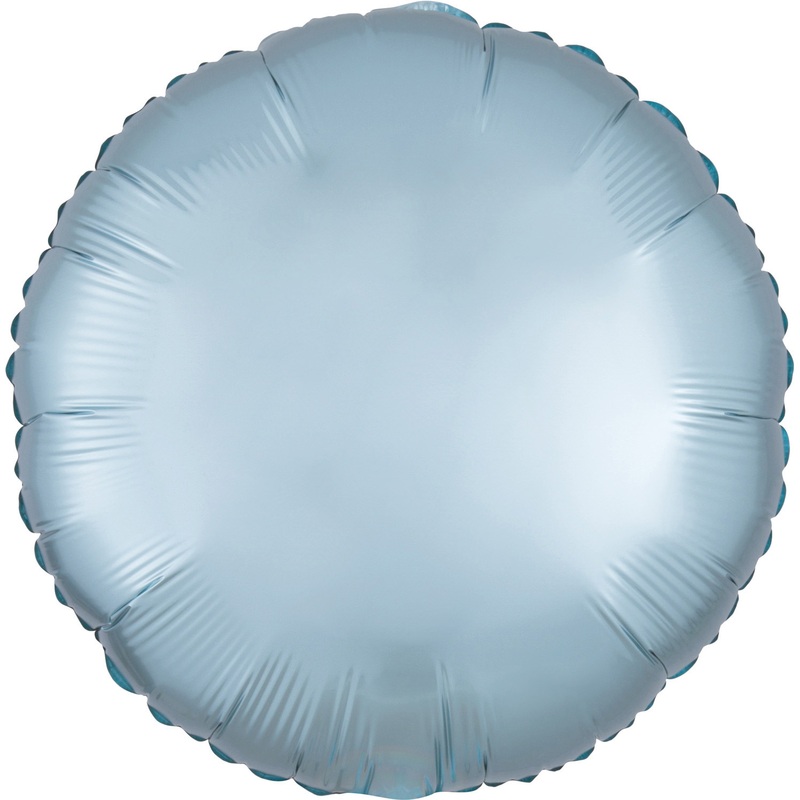 Satin foil balloon ice blue 43cm