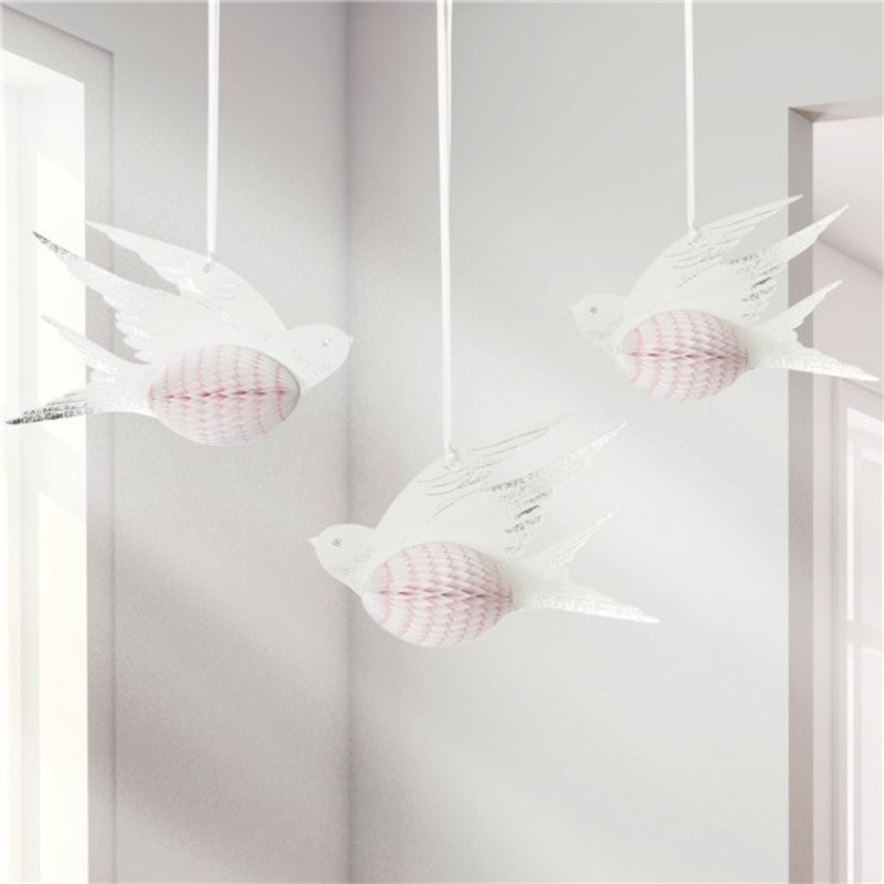 White bird honeycomb balls 15cm