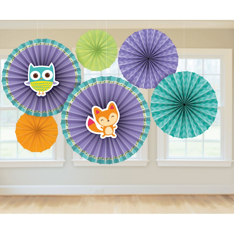 Woodland paper fan ceiling hanger 21cm / 30cm / 40cm