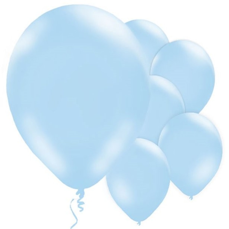 10 light blue balloons Jive 28cm