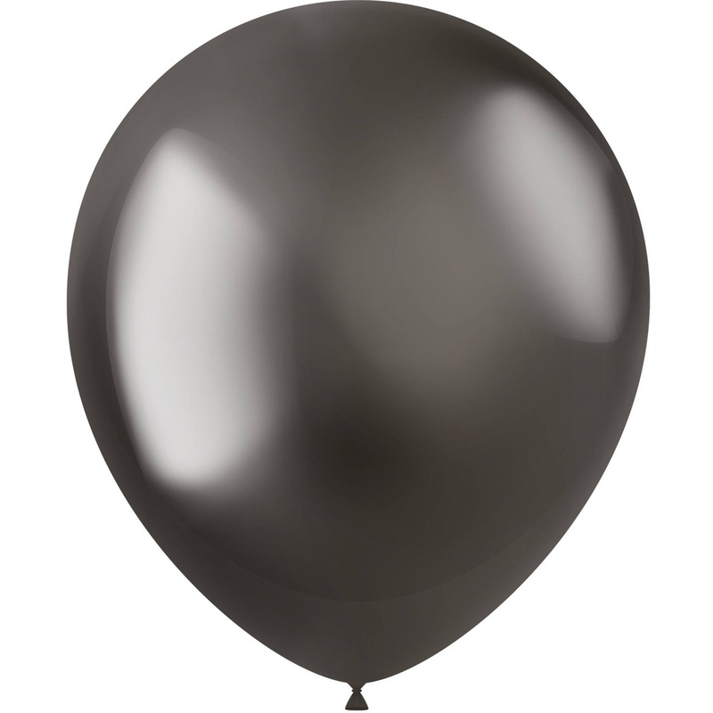 10 Shiny Star balloons anthracite 33cm