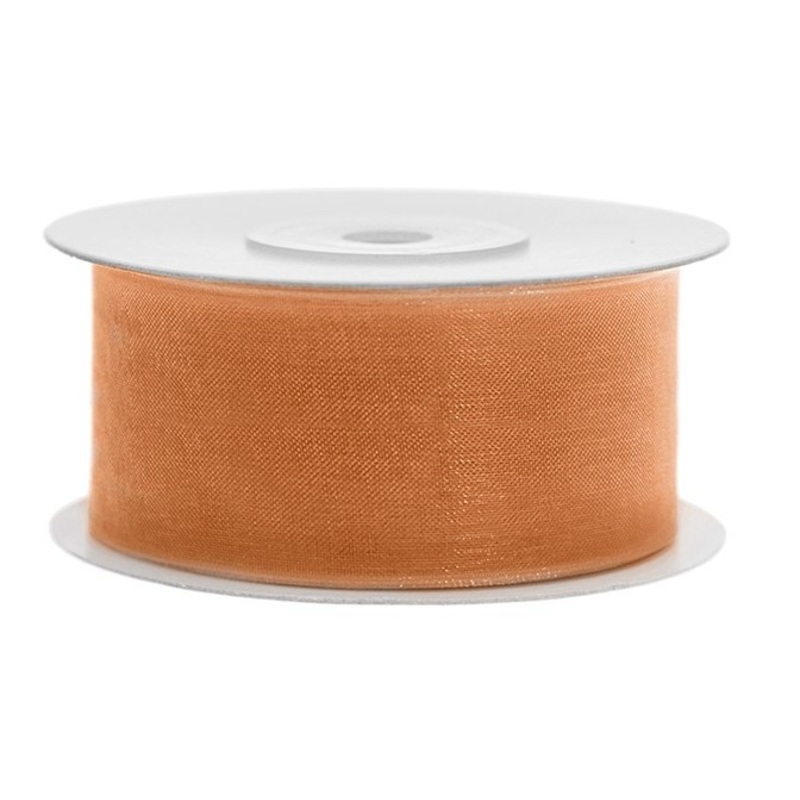 25m chiffon ribbon in orange