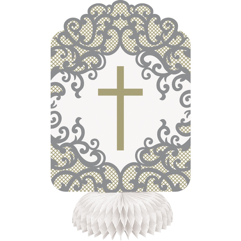 3 Festive Church honeycomb displays 20cm