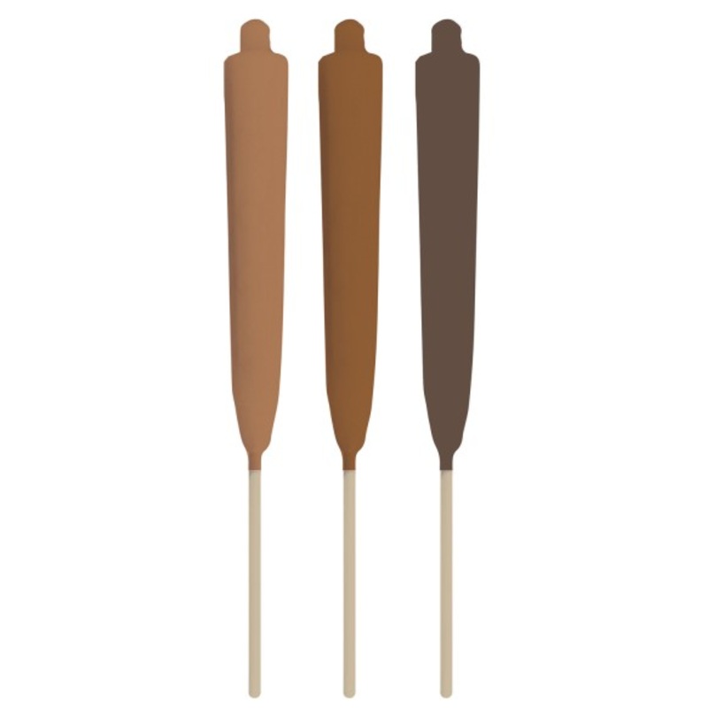 3 Mini Wax Torches Brown