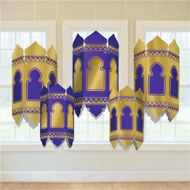 5 Eid Mubarak cardboard lanterns