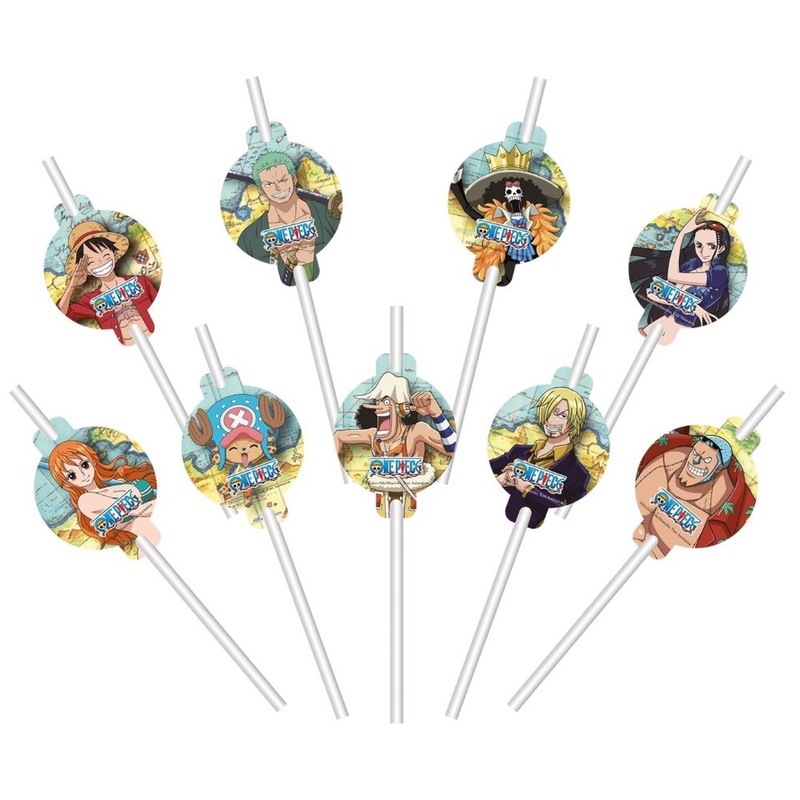 9 One Piece straws 19cm