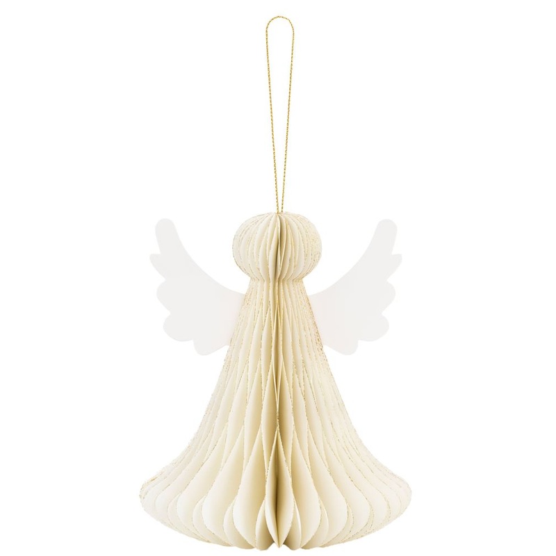 Honeycomb ball ivory angel 15cm