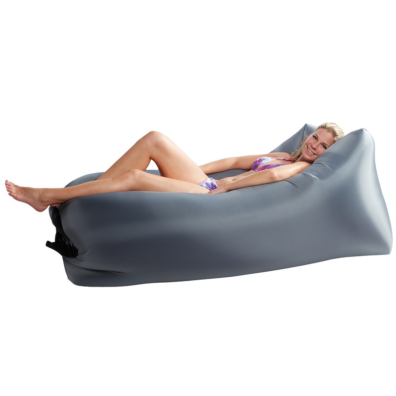 Lounger to go beach pearl gray 1.8mx 75cm