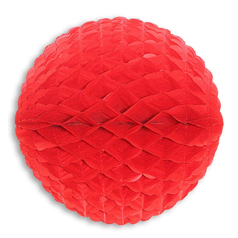 Red paper honeycomb ball 33cm