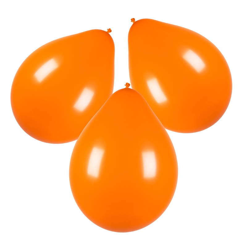 Set of 10 Latex Balloons Orange (30 cm)