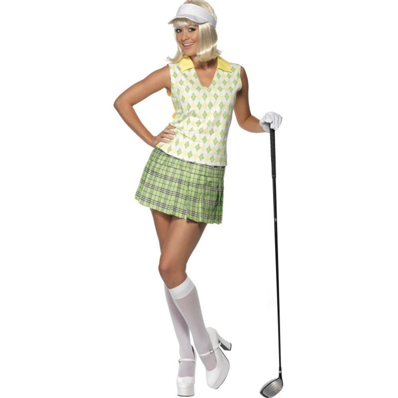 Sporty female golfer costume S
