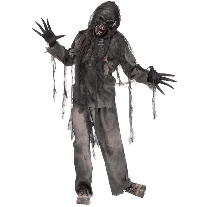 Charred zombie scary costume