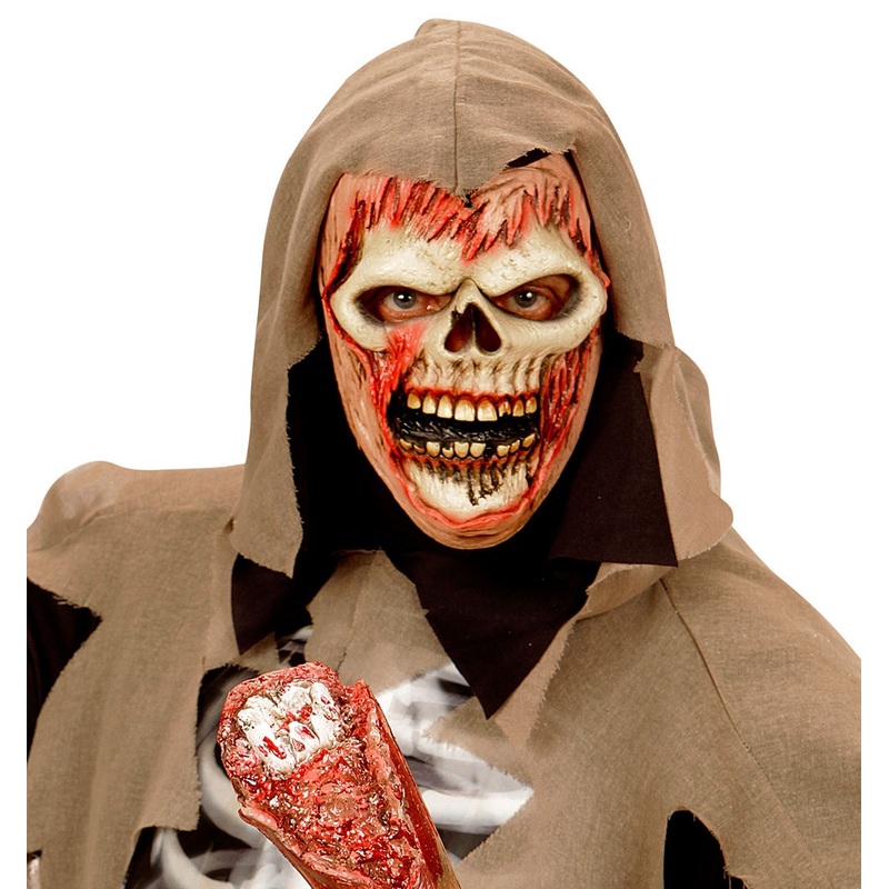 Grim reaper mask blood and bones