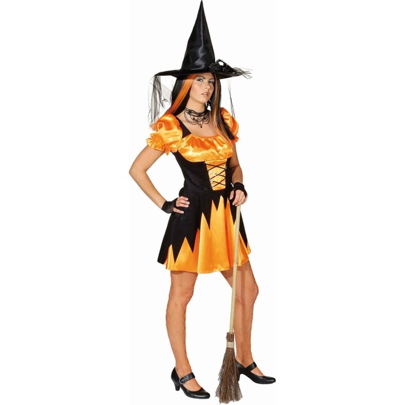 Gwen witch costume orange-black 34